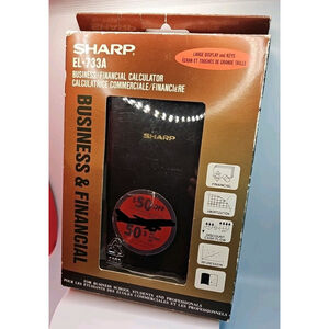 Vintage Sharp EL-733A Business/Financial Calculator Tested Working With Box Etc.